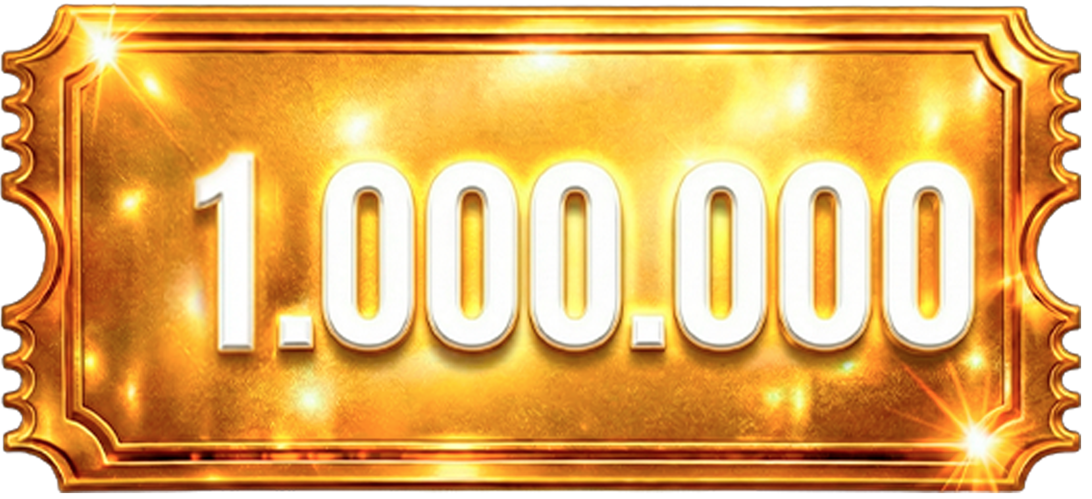 5 boletas doradas de $1.000.000